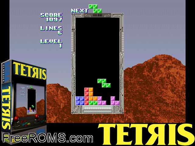 Tetris 2 NES game showing 3D box cover and gameplay screenshot