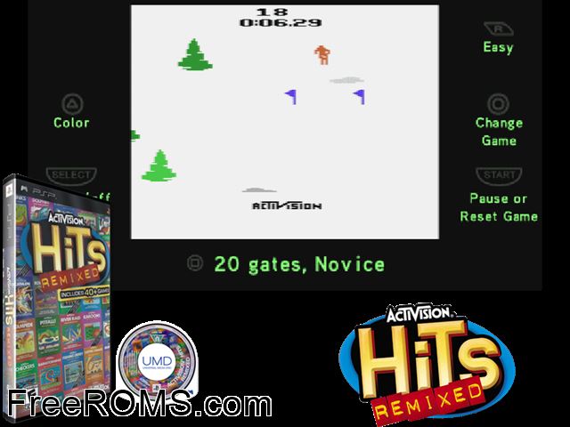 Activision Hits Remixed PSP game showing 3D box cover and gameplay screenshot