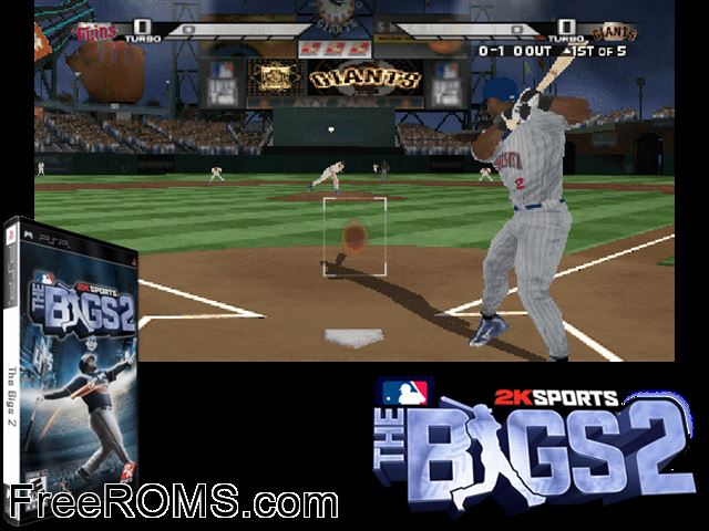 Bigs 2, The PSP game showing 3D box cover and gameplay screenshot