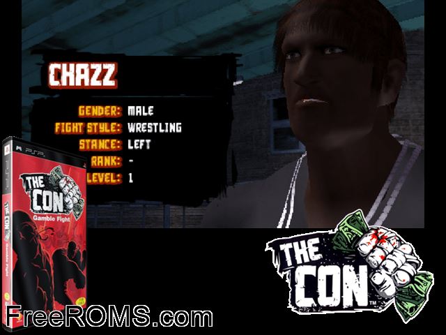 Con - Gamble Fight, The (Korea) PSP game showing 3D box cover and gameplay screenshot