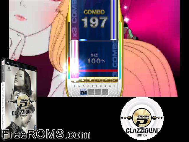 DJ Max Emotional Sense P - Classiquai Edition (Special Package) (Korea) PSP game showing 3D box cover and gameplay screenshot