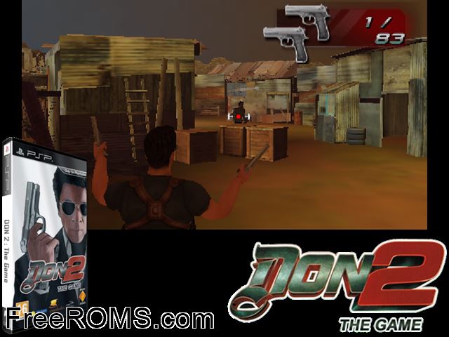 DON 2 - The Game Europe PSP game showing 3D box cover and gameplay screenshot