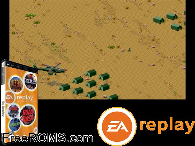 EA Replay PSP game showing 3D box cover and gameplay screenshot