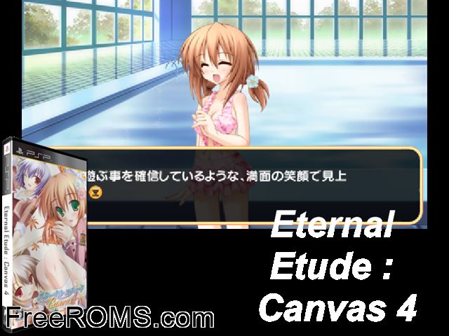 Eternal Etude - Canvas 4 (Japan) PSP game showing 3D box cover and gameplay screenshot