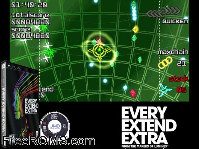 Every Extend Extra PSP game showing 3D box cover and gameplay screenshot