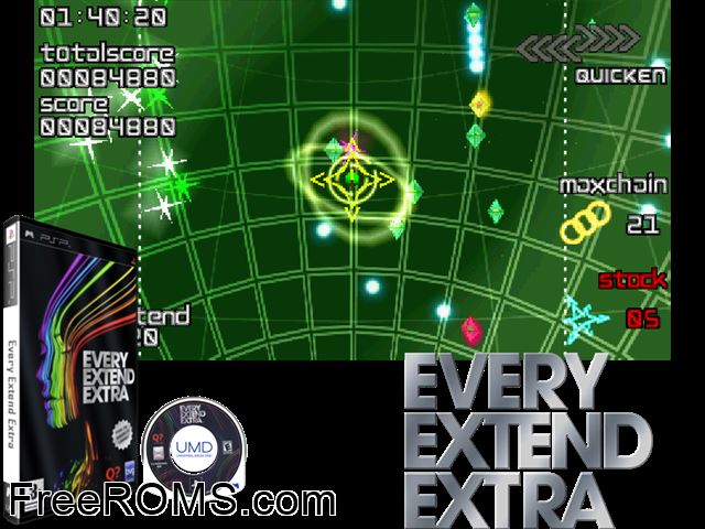 Every Extend Extra (Europe) PSP game showing 3D box cover and gameplay screenshot