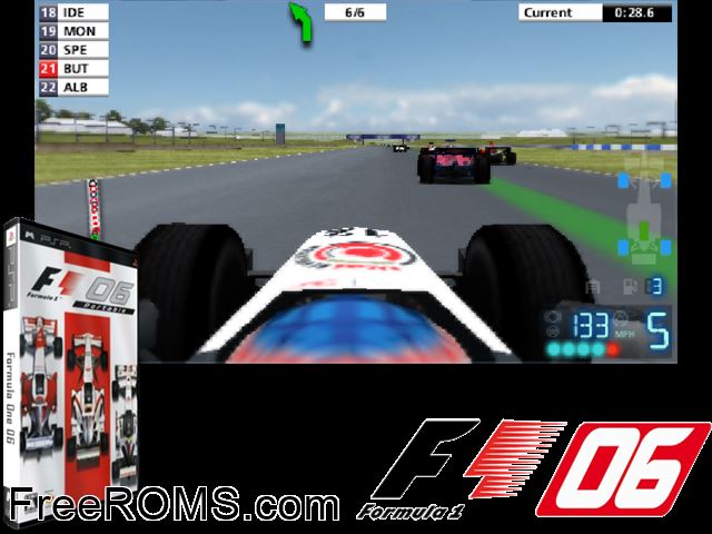 Formula 1 - 06 Portable PSP game showing 3D box cover and gameplay screenshot