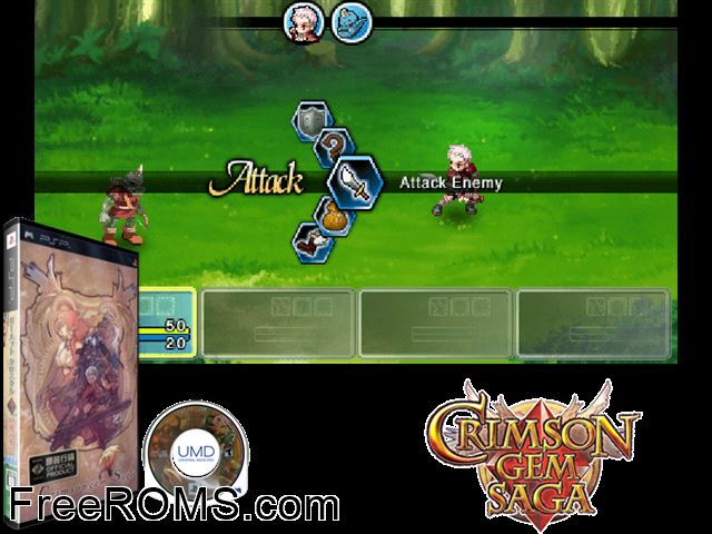 Garnet Chronicle (Japan) PSP game showing 3D box cover and gameplay screenshot
