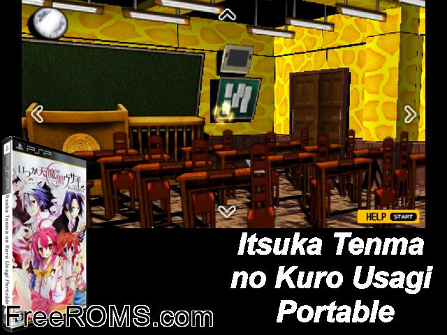 Itsuka Tenma no Kuro Usagi Portable (Japan) PSP game showing 3D box cover and gameplay screenshot