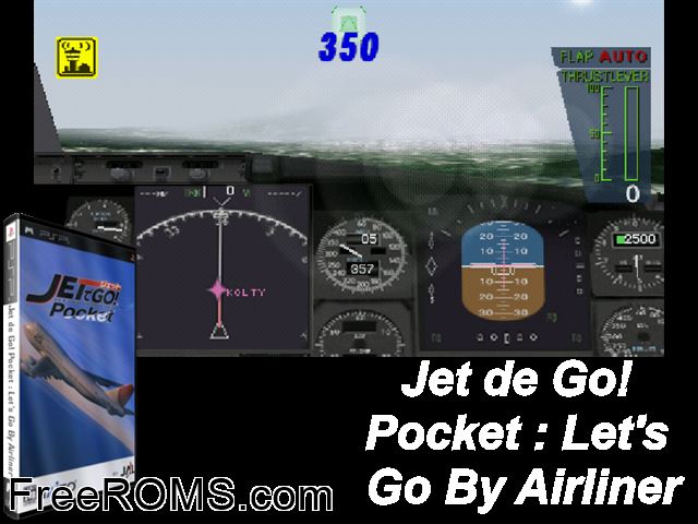 Jet de Go Pocket (Japan) PSP game showing 3D box cover and gameplay screenshot