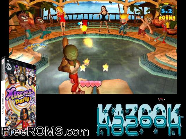 Kazook! (Europe) PSP game showing 3D box cover and gameplay screenshot