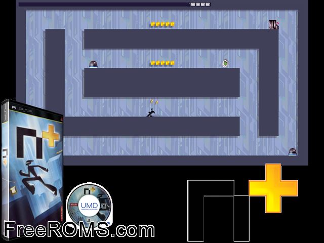 N+ PSP game showing 3D box cover and gameplay screenshot