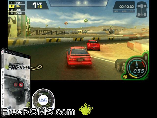 Need For Speed - Prostreet (China) PSP game showing 3D box cover and gameplay screenshot