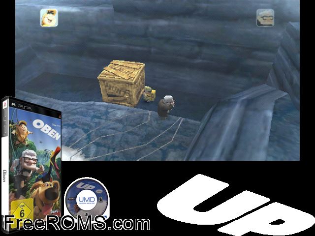 Oben (Germany) PSP game showing 3D box cover and gameplay screenshot