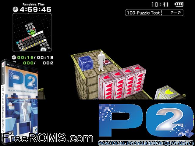 Pq2 - Practical Intelligence Quotient 2 PSP game showing 3D box cover and gameplay screenshot