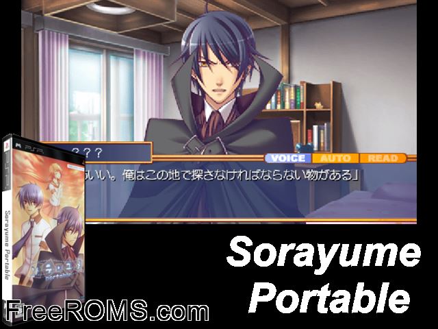 Sorayume Portable Japan PSP game showing 3D box cover and gameplay screenshot