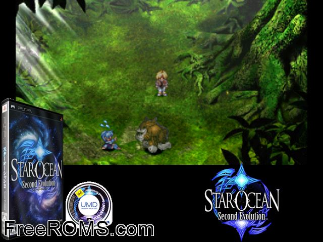 Star Ocean - Second Evolution Japan PSP game showing 3D box cover and gameplay screenshot