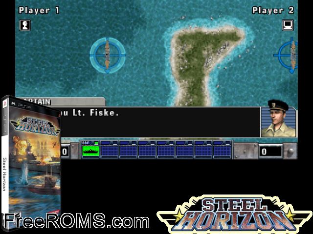 Steel Horizon PSP game showing 3D box cover and gameplay screenshot