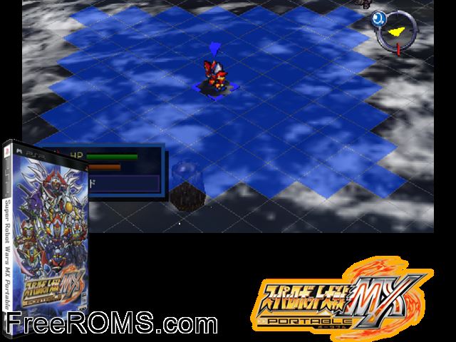 Super Robot Taisen MX Portable Japan PSP game showing 3D box cover and gameplay screenshot