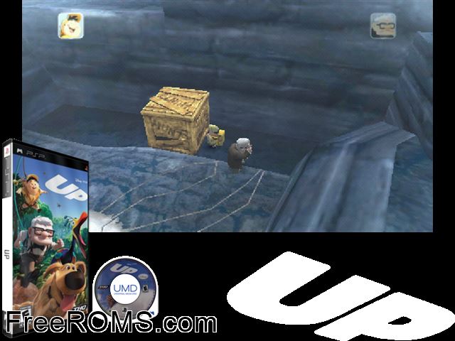 Up Italy PSP game showing 3D box cover and gameplay screenshot