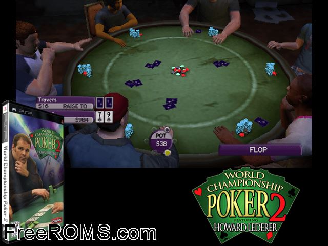 World Championship Poker 2 - Featuring Howard Lederer PSP game showing 3D box cover and gameplay screenshot