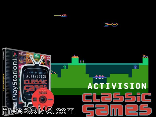 Activision Classics PSX game showing 3D box cover and gameplay screenshot