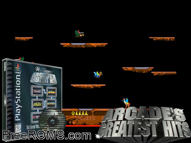 Arcade's Greatest Hits - Williams PSX game showing 3D box cover and gameplay screenshot