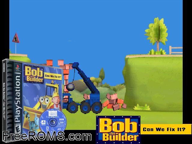 Bob The Builder - Can We Fix It PSX game showing 3D box cover and gameplay screenshot