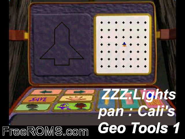 Calis Geo Tools PSX game showing 3D box cover and gameplay screenshot
