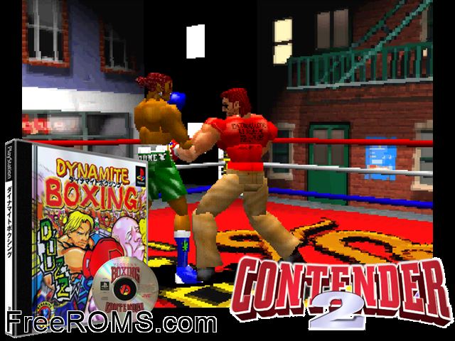 Contender 2 PSX game showing 3D box cover and gameplay screenshot