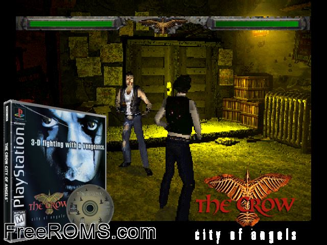 Crow; The - City of Angels PSX game showing 3D box cover and gameplay screenshot