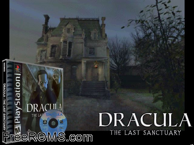 Dracula - The Last Sanctuary (Disc 1) PSX game showing 3D box cover and gameplay screenshot