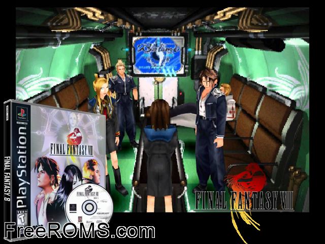 Final Fantasy VIII (Disc 3) PSX game showing 3D box cover and gameplay screenshot