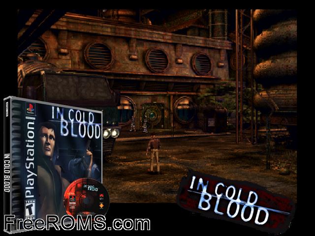 In Cold Blood (Disc 2) PSX game showing 3D box cover and gameplay screenshot
