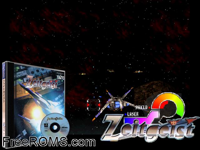 Jupiter Strike PSX game showing 3D box cover and gameplay screenshot