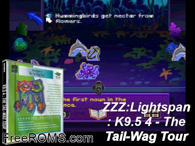 K9.5 4 - The Tail-Wag Tour PSX game showing 3D box cover and gameplay screenshot