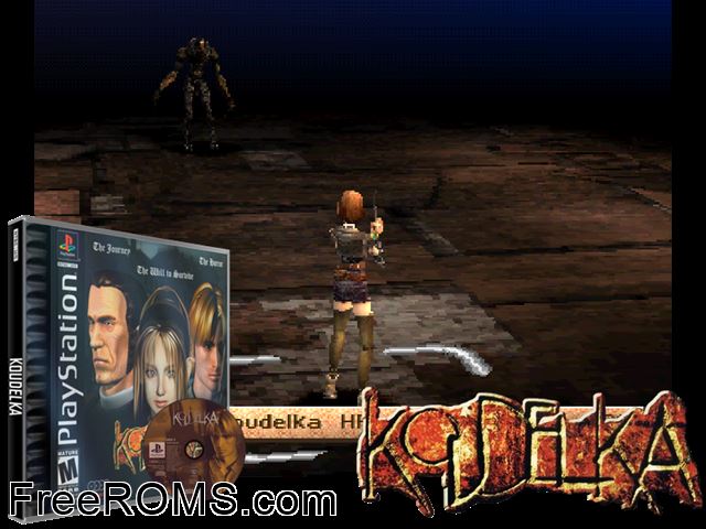Koudelka (Disc 3) PSX game showing 3D box cover and gameplay screenshot