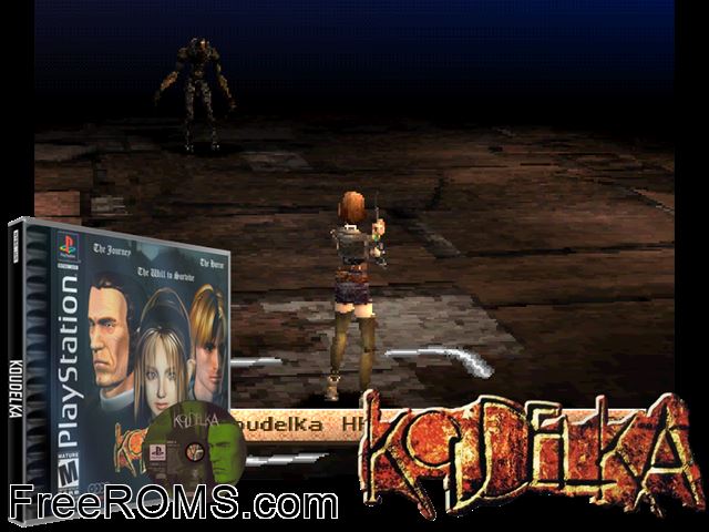 Koudelka (Disc 4) PSX game showing 3D box cover and gameplay screenshot