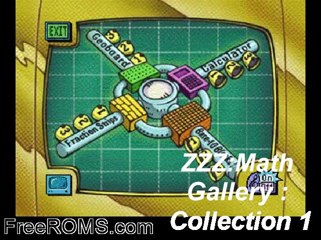 Math Gallery - Collection 1 PSX game showing 3D box cover and gameplay screenshot