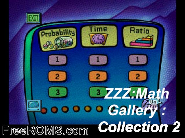 Math Gallery - Collection 2 PSX game showing 3D box cover and gameplay screenshot