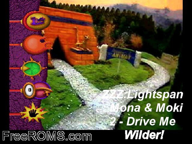 Mona and Moki 2 - Drive Me Wilder! PSX game showing 3D box cover and gameplay screenshot