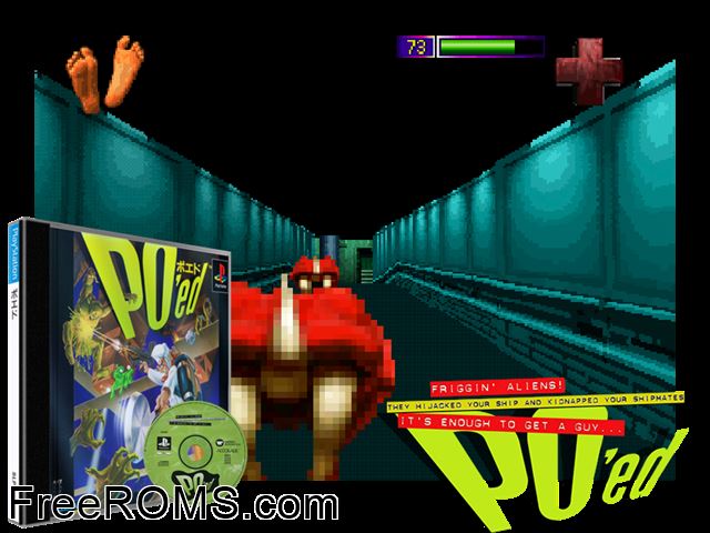POed PSX game showing 3D box cover and gameplay screenshot