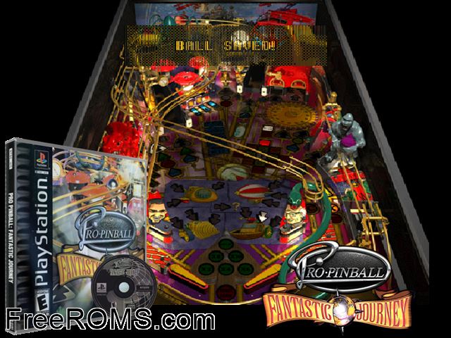 Pro Pinball - Fantastic Journey PSX game showing 3D box cover and gameplay screenshot