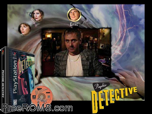 Psychic Detective (Disc 1) PSX game showing 3D box cover and gameplay screenshot