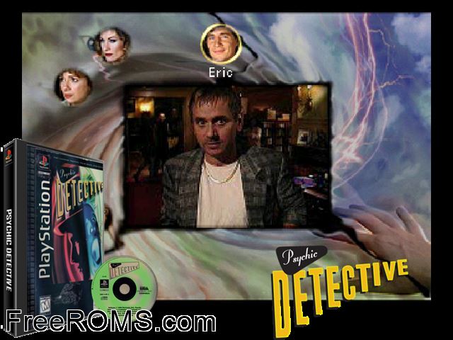 Psychic Detective (Disc 2) PSX game showing 3D box cover and gameplay screenshot