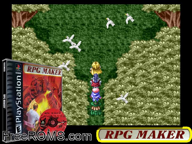RPG Maker PSX game showing 3D box cover and gameplay screenshot