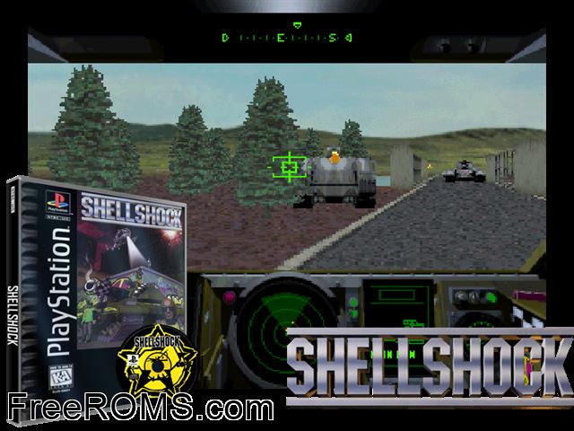 Shellshock PSX game showing 3D box cover and gameplay screenshot