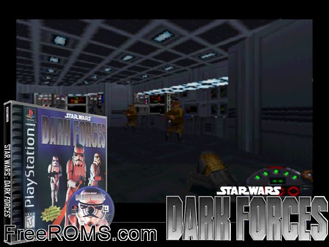Star Wars - Dark Forces PSX game showing 3D box cover and gameplay screenshot