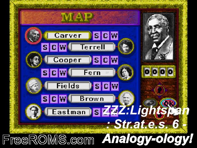 Str.at.e.s. 6 - Analogy-ology! PSX game showing 3D box cover and gameplay screenshot