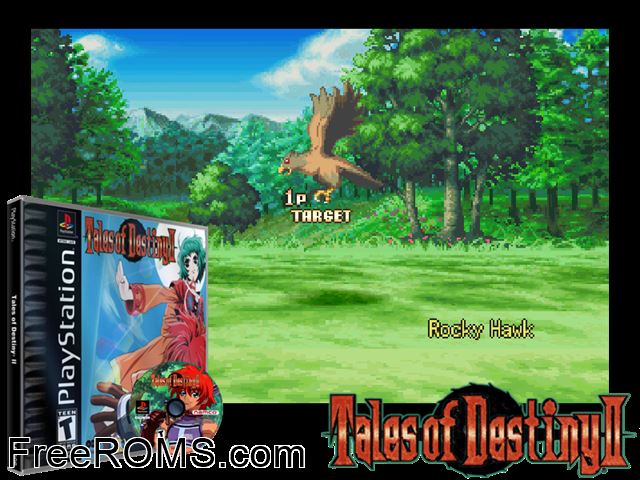 Tales Of Destiny II (Disc 2) PSX game showing 3D box cover and gameplay screenshot